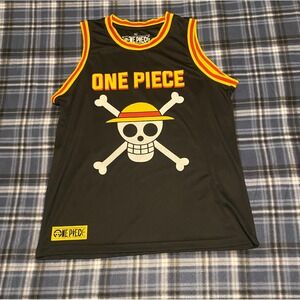 One Piece Straw Hat Crew Basketball Jersey Mens XL Black Ripple Junction 56 Mesh